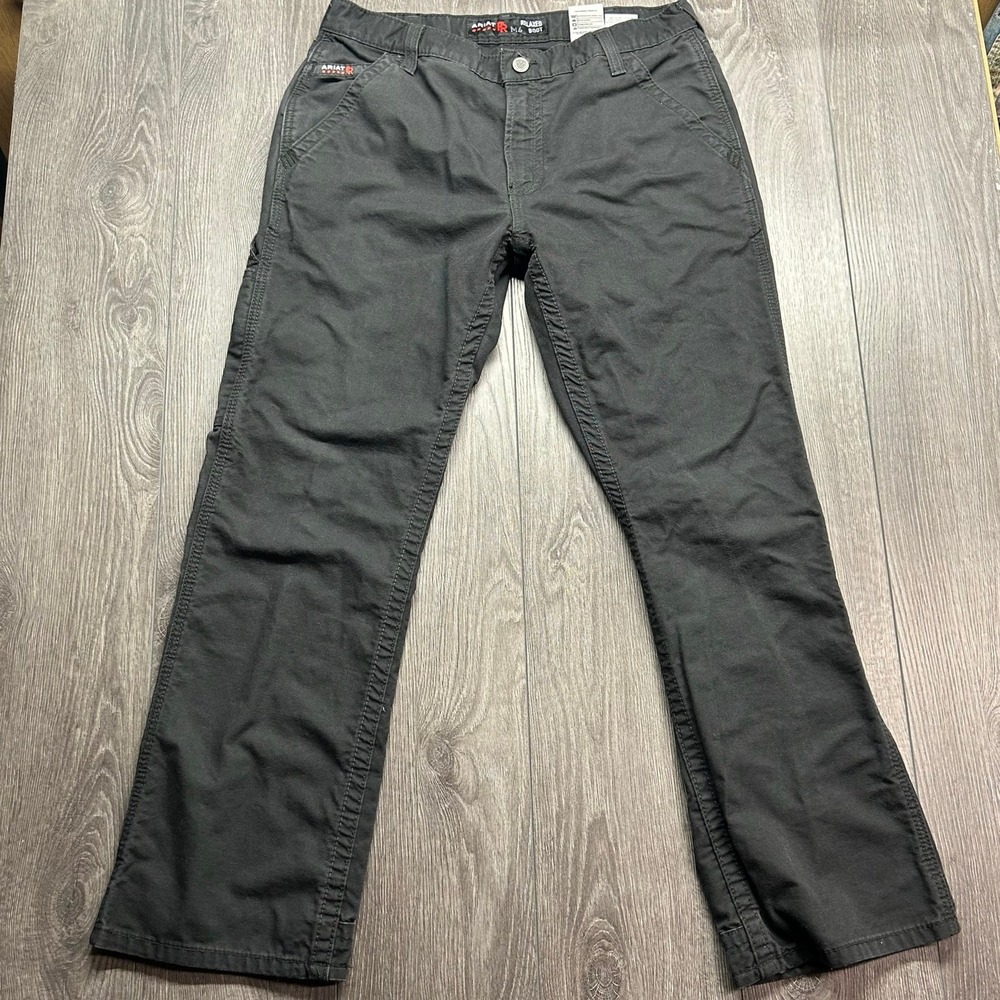Ariat FR M4 Relaxed Boot Cut Work Pants Men 34x32 Charcoal Gray Flame Resistant